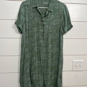 Vineyard Vines Olive Camouflage Mini Dress